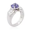 Image 3 : Platinum 1.63ct Tanzanite and Diamond Ring