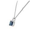 Image 3 : 14KT White Gold 50.96ct Topaz and Diamond Pendant With Chain