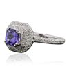 Image 2 : 18KT White Gold 1.44ct Tanzanite and Diamond Ring