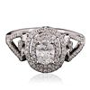 Image 2 : 14KT White Gold 0.86ctw Diamond Ring