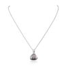Image 2 : 14KT White Gold 6.68ctw Black Diamond Pendant With Chain