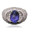 Image 1 : 14KT White Gold 2.69ct Tanzanite and Diamond Ring