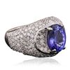 Image 2 : 14KT White Gold 2.69ct Tanzanite and Diamond Ring