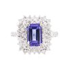 Image 1 : 14KT White Gold 1.93ct Tanzanite and Diamond Ring