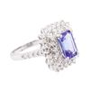 Image 2 : 14KT White Gold 1.93ct Tanzanite and Diamond Ring