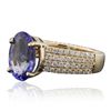 Image 2 : 14KT Yellow Gold 2.83ct Tanzanite and Diamond Ring