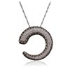 Image 2 : 14KT White Gold 0.31ctw Diamond Pendant With Chain