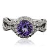 Image 1 : 14KT White Gold 1.48ct Tanzanite and Diamond Ring
