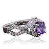 Image 2 : 14KT White Gold 1.48ct Tanzanite and Diamond Ring