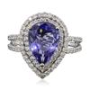 Image 1 : 14KT White Gold 3.01ct Tanzanite and Diamond Ring