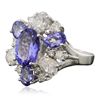 Image 2 : 14KT White Gold 3.58ct Tanzanite and Diamond Ring