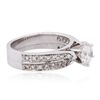 Image 2 : 18KT White Gold 1.10ctw Diamond Wedding Ring Set