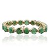 Image 1 : 14KT Yellow Gold 20.90ctw Emerald and Diamond Bracelet