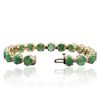 Image 3 : 14KT Yellow Gold 20.90ctw Emerald and Diamond Bracelet