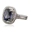 Image 2 : 14KT White Gold 4.77ct Tanzanite and Diamond Ring