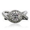 Image 1 : 18KT White Gold 3.17ctw EGL USA Certified Diamond Ring