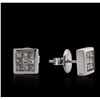 Image 2 : 14KT White Gold 0.69ctw Diamond Earrings