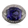Image 1 : 18KT White Gold GIA Certified 20.48ct Tanzanite and Diamond Ring