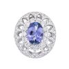 Image 1 : 14KT White Gold 3.97ct Tanzanite and Diamond Ring