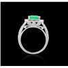 Image 3 : 18KT White Gold 2.68ct Emerald and Diamond Ring