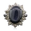 Image 1 : 14KT White Gold 14.74ct Sapphire and Diamond Ring