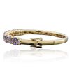 Image 2 : 14KT Yellow Gold 8.30ctw Tanzanite and Diamond Bracelet