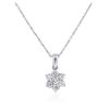 Image 2 : 14KT White Gold 1.25ctw Diamond Pendant With Chain