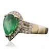 Image 2 : 14KT Yellow Gold 2.11ct Emerald and Diamond Ring