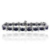 Image 1 : 14KT White Gold 16.38ctw Sapphire and Diamond Bracelet