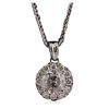 Image 1 : 14KT White Gold 1.01ctw Diamond Pendant With Chain