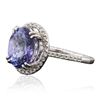 Image 2 : 14KT White Gold 3.71ct Tanzanite and Diamond Ring