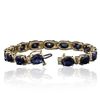 Image 2 : 14KT Yellow Gold 28.50ctw Sapphire and Diamond Bracelet