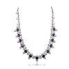 Image 2 : 14KT White Gold 13.78ctw Sapphire and Diamond Necklace