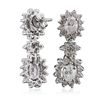 Image 2 : 14KT White Gold 4.19ctw Diamond Earrings