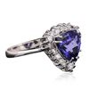 Image 2 : 14KT White Gold 3.49ct Tanzanite and Diamond Ring