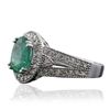 Image 2 : 14KT White Gold 1.90ct Emerald and Diamond Ring