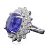 Image 2 : 14KT White Gold 9.20ct Tanzanite and Diamond Ring