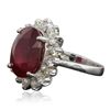 Image 2 : 14KT White Gold 11.74ct Ruby and Diamond Ring