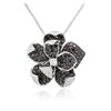 Image 2 : 14KT White Gold 1.44ctw Diamond Pendant and Chain