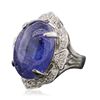 Image 2 : 14KT White Gold 13.23ct Tanzanite and Diamond Ring