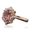 Image 2 : 14KT Rose Gold 2.51ct Tourmaline and Diamond Ring