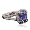 Image 2 : 14KT White Gold 3.64ct Tanzanite and Diamond Ring