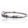 Image 2 : 14KT White Gold 5.76ctw Sapphire and Diamond Bracelet