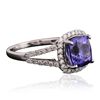 Image 2 : 14KT White Gold 2.72ct Tanzanite and Diamond Ring