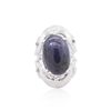 Image 1 : Sterling Silver 22.04ct Tanzanite Ring