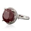 Image 2 : 14KT White Gold 12.94ct Ruby and Diamond Ring