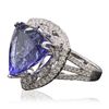 Image 2 : 18KT White Gold GIA Certified 15.23ct Tanzanite and Diamond Ring