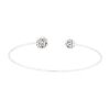 Image 2 : 14KT White Gold 0.25ctw Diamond Bangle Bracelet