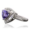 Image 2 : 14KT Two-Tone Gold 2.25ct Tanzanite and Diamond Ring