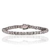 Image 1 : 14KT White Gold 9.19ctw Diamond Tennis Bracelet